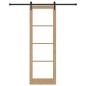 Set di Porta Scorrevole vidaXL con Ferramenta 78x232 cm Legno Massello di Pino Set di Porta Scorrevole vidaXL con Ferramenta 78x232 cm Legno Massello di Pino