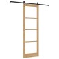 Set di Porta Scorrevole vidaXL con Ferramenta 78x232 cm Legno Massello di Pino Set di Porta Scorrevole vidaXL con Ferramenta 78x232 cm Legno Massello di Pino