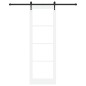 Porta Scorrevole vidaXL con Set Hardware Bianco 78x232 cm Legno Massello di Pino Porta Scorrevole vidaXL con Set Hardware Bianco 78x232 cm Legno Massello di Pino