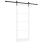 Set Porta Scorrevole vidaXL con Kit di Montaggio Bianca 83x202 cm Rete ha Legno Massello di Pino Set Porta Scorrevole vidaXL con Kit di Montaggio Bianca 83x202 cm Rete ha Legno Massello di Pino