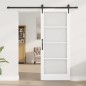 Set Porta Scorrevole vidaXL con Kit di Montaggio Bianca 83x202 cm Rete ha Legno Massello di Pino Set Porta Scorrevole vidaXL con Kit di Montaggio Bianca 83x202 cm Rete ha Legno Massello di Pino