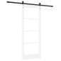 Set Porta Scorrevole vidaXL con Kit di Montaggio Bianca 83x202 cm Rete ha Legno Massello di Pino Set Porta Scorrevole vidaXL con Kit di Montaggio Bianca 83x202 cm Rete ha Legno Massello di Pino
