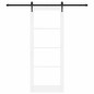Porta scorrevole vidaXL con set hardware bianco 83x211 cm legno massello di pino Porta scorrevole vidaXL con set hardware bianco 83x211 cm legno massello di pino