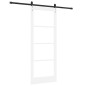 Porta scorrevole vidaXL con set hardware bianco 83x211 cm legno massello di pino Porta scorrevole vidaXL con set hardware bianco 83x211 cm legno massello di pino