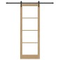 Set di porta scorrevole vidaXL con accessori 83x232 cm in legno massello di pino Set di porta scorrevole vidaXL con accessori 83x232 cm in legno massello di pino