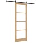Set di porta scorrevole vidaXL con accessori 83x232 cm in legno massello di pino Set di porta scorrevole vidaXL con accessori 83x232 cm in legno massello di pino