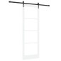 Porta scorrevole vidaXL con kit di accessori bianchi 83x232 cm in legno massello di pino Porta scorrevole vidaXL con kit di accessori bianchi 83x232 cm in legno massello di pino