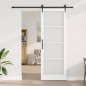 Porta scorrevole vidaXL con kit di accessori bianchi 83x232 cm in legno massello di pino Porta scorrevole vidaXL con kit di accessori bianchi 83x232 cm in legno massello di pino