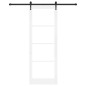 Porta scorrevole vidaXL con kit di accessori bianchi 83x232 cm in legno massello di pino Porta scorrevole vidaXL con kit di accessori bianchi 83x232 cm in legno massello di pino
