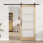 Set di porta scorrevole vidaXL con set di accessori 86x198.5 cm in legno massello di pino