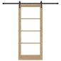 Set di porta scorrevole vidaXL con set di accessori 86x198.5 cm in legno massello di pino
