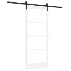 Set di porte scorrevoli vidaXL con hardware Bianco 86x198.5 cm Legno di pino massello