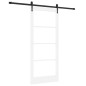 Set di porte scorrevoli vidaXL con hardware Bianco 86x198.5 cm Legno di pino massello Set di porte scorrevoli vidaXL con hardware Bianco 86x198.5 cm Legno di pino massello