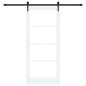 Set di porte scorrevoli vidaXL con hardware Bianco 86x198.5 cm Legno di pino massello Set di porte scorrevoli vidaXL con hardware Bianco 86x198.5 cm Legno di pino massello