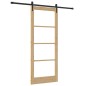 Porta scorrevole vidaXL con set di ferramenta 86x211 cm Legno massello di pino