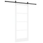 Porta Scorrevole vidaXL con Set Hardware Bianco 86x211 cm Legno Massello di Pino Porta Scorrevole vidaXL con Set Hardware Bianco 86x211 cm Legno Massello di Pino