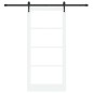 vidaXL Porta Scorrevole con Set di Ferramenta Bianca 93x202 cm Legno Massiccio Pino vidaXL Porta Scorrevole con Set di Ferramenta Bianca 93x202 cm Legno Massiccio Pino