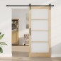Set di Porta Scorrevole vidaXL con Hardware 93x211 cm Legno Massello di Pino Set di Porta Scorrevole vidaXL con Hardware 93x211 cm Legno Massello di Pino