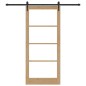 Set di Porta Scorrevole vidaXL con Hardware 93x211 cm Legno Massello di Pino Set di Porta Scorrevole vidaXL con Hardware 93x211 cm Legno Massello di Pino
