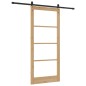 Set di Porta Scorrevole vidaXL con Hardware 93x211 cm Legno Massello di Pino Set di Porta Scorrevole vidaXL con Hardware 93x211 cm Legno Massello di Pino