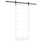 Porta Scorrevole vidaXL con Set Hardware Bianca 93x211 cm in Legno Solido di Pino Porta Scorrevole vidaXL con Set Hardware Bianca 93x211 cm in Legno Solido di Pino