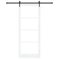 vidaXL Porta Scorrevole con Set di Accessori Bianchi 93x232 cm Legno Massello di Pino vidaXL Porta Scorrevole con Set di Accessori Bianchi 93x232 cm Legno Massello di Pino
