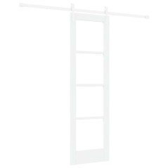 Porta Scorrevole vidaXL con Set di Hardware Bianca 61x198,5 cm Legno Massello di Pino