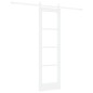 Porta Scorrevole vidaXL con Set di Hardware Bianca 61x198,5 cm Legno Massello di Pino