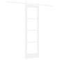 Porta Scorrevole vidaXL con Set di Hardware Bianca 61x198,5 cm Legno Massello di Pino