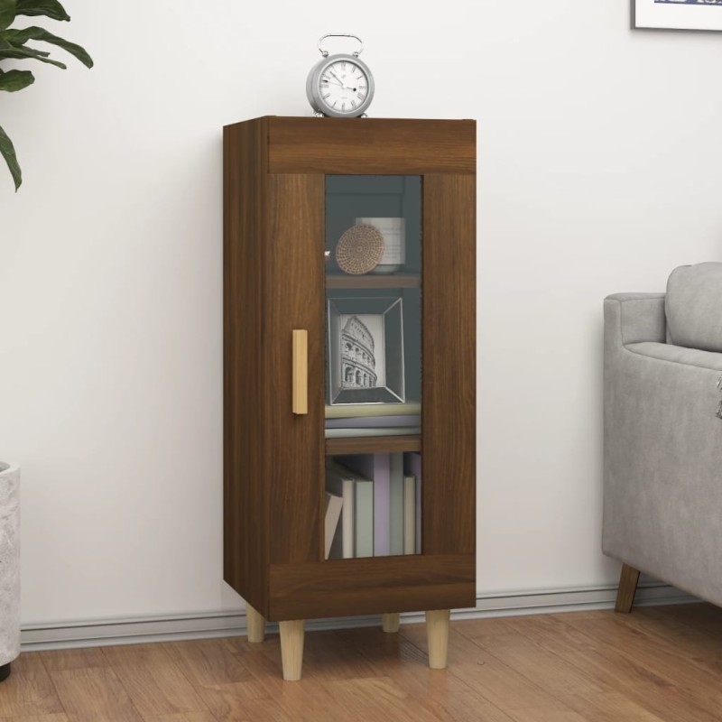Credenza Rovere Marrone 34,5x34x90 cm in Legno Multistrato Credenza Rovere Marrone 34,5x34x90 cm in Legno Multistrato