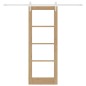 Set porta scorrevole vidaXL con kit hardware 73.5x198.5 cm in legno massello di pino