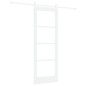 vidaXL Porta Scorrevole con Set Hardware Bianca 73.5x198.5 cm Legno Massello di Pino vidaXL Porta Scorrevole con Set Hardware Bianca 73.5x198.5 cm Legno Massello di Pino