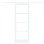 vidaXL Porta Scorrevole con Set Hardware Bianca 73.5x198.5 cm Legno Massello di Pino vidaXL Porta Scorrevole con Set Hardware Bianca 73.5x198.5 cm Legno Massello di Pino