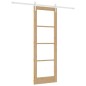 Set Porta Scorrevole vidaXL con Ferramenta 73,5x211 cm Legno Massello di Pino