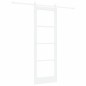 Set di Porta Scorrevole vidaXL con Hardware Bianca 73.5x211 cm Legno Massello Pino Set di Porta Scorrevole vidaXL con Hardware Bianca 73.5x211 cm Legno Massello Pino