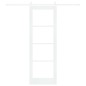 Set di Porta Scorrevole vidaXL con Hardware Bianca 73.5x211 cm Legno Massello Pino Set di Porta Scorrevole vidaXL con Hardware Bianca 73.5x211 cm Legno Massello Pino