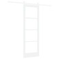 Set di Porta Scorrevole vidaXL con Hardware Bianca 73.5x211 cm Legno Massello Pino Set di Porta Scorrevole vidaXL con Hardware Bianca 73.5x211 cm Legno Massello Pino