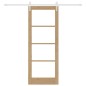 Set di Porta Scorrevole vidaXL con Hardware 78x202 cm Legno Massello Pino Set di Porta Scorrevole vidaXL con Hardware 78x202 cm Legno Massello Pino