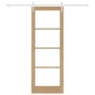Porta Scorrevole vidaXL con Set Hardware 78x211 cm Legno Massiccio di Pino Porta Scorrevole vidaXL con Set Hardware 78x211 cm Legno Massiccio di Pino
