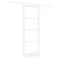 Set di Porta Scorrevole vidaXL con Set di Fissaggi Bianco 78x211 cm Legno Massello di Pino