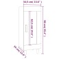 Credenza Rovere Marrone 34,5x34x90 cm in Legno Multistrato Credenza Rovere Marrone 34,5x34x90 cm in Legno Multistrato