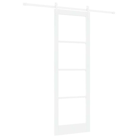 Porta Scorrevole vidaXL con Set Hardware Bianca 78x232 cm Legno Massello Pino