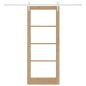 Porta Scorrevole vidaXL con Set Hardware 83x202 cm Legno Massello di Pino Porta Scorrevole vidaXL con Set Hardware 83x202 cm Legno Massello di Pino