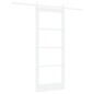 Porta scorrevole vidaXL con set hardware bianco 83x202 cm legno massello di pino
