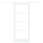 Porta scorrevole vidaXL con set hardware bianco 83x202 cm legno massello di pino