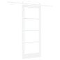 Porta scorrevole vidaXL con set hardware bianco 83x202 cm legno massello di pino