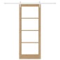 vidaXL Porta scorrevole con set hardware 83x211 cm Legno massello di pino vidaXL Porta scorrevole con set hardware 83x211 cm Legno massello di pino
