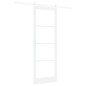 Set Porta Scorrevole vidaXL con Set di Hardware Bianca 83x232 cm Legno Massello Pino