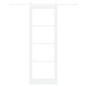 Set Porta Scorrevole vidaXL con Set di Hardware Bianca 83x232 cm Legno Massello Pino