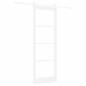 Set Porta Scorrevole vidaXL con Set di Hardware Bianca 83x232 cm Legno Massello Pino
